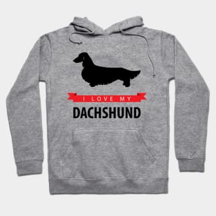 I Love My Longhaired Dachshund Hoodie